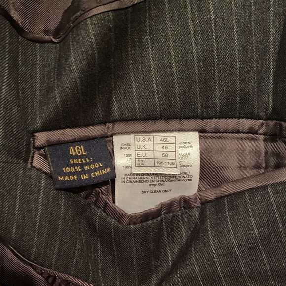 Brooks Brothers 346 Fitzgerald Fit Full 100% Wool Pinstriped Suit - Picture 6 of 12